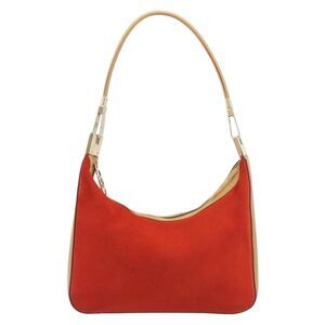 Gucci Vintage Hobo Suede And Leather Red Suede Shoulder Bag Bag